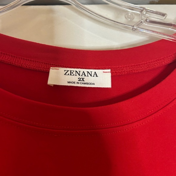 Zenana Outfitters Vibrant Red Blouse - Picture 2 of 6